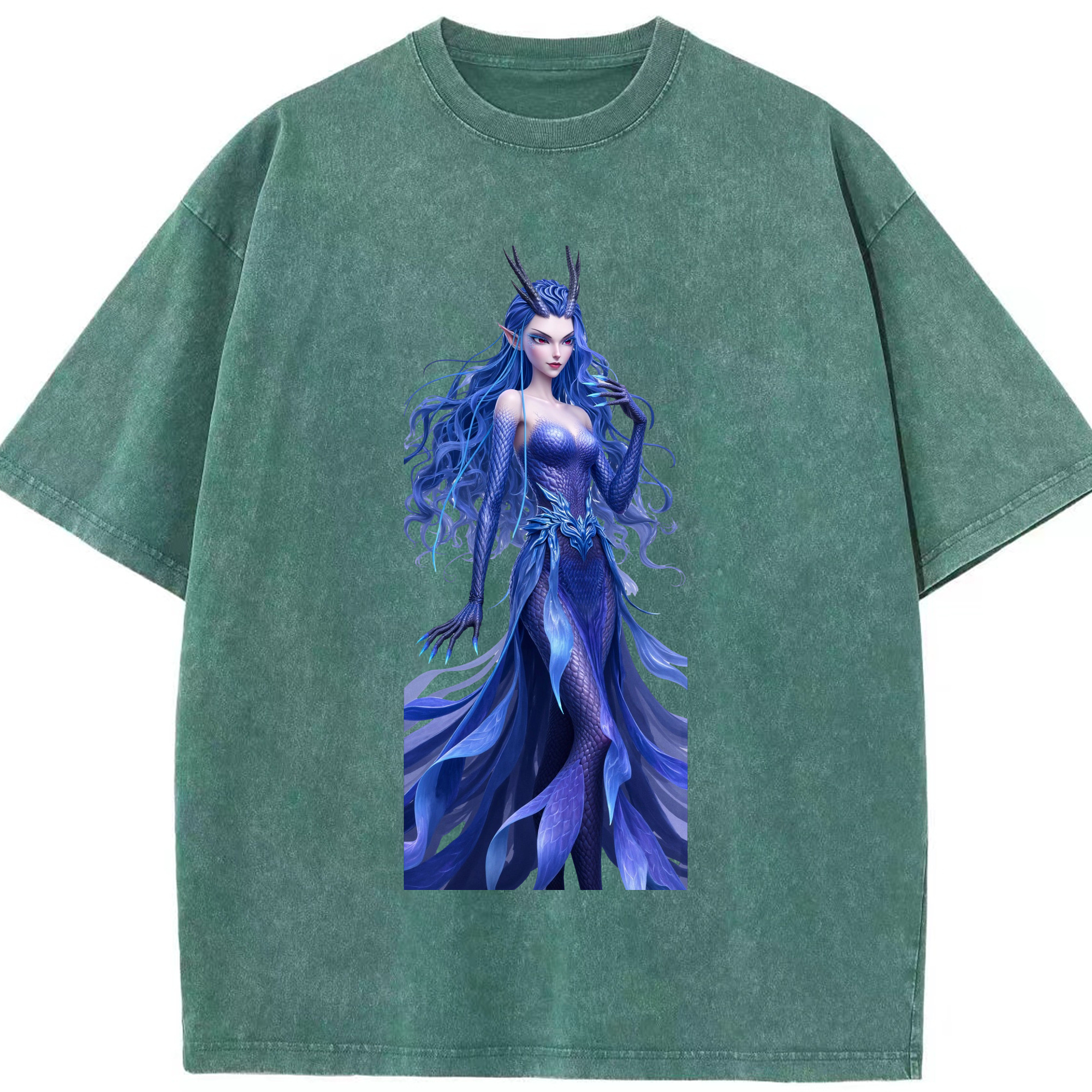 （画像用） Ne Zha 2 ナタ 魔童の大暴れ 綿100% ヴィンテージ風 半袖Tシャツ（フロントプリント）